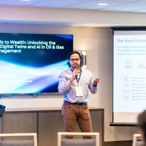 AI and data conference, speaker presenting at global tech conference, tech-driven transformation